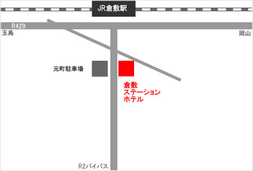 KURASHIKI STATION HOTELの地図